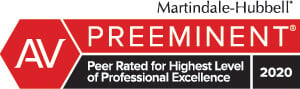 AV | Martindale-Hubbell | Preeminent | Peer Rated for Highest Level of Professional Excellence | 2020